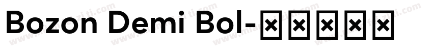 Bozon Demi Bol字体转换